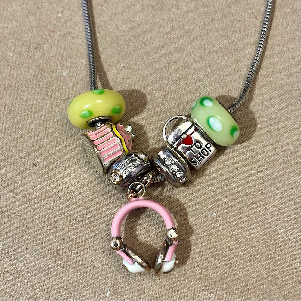 Brighton Mini Charm Heart necklace Fits mini & regular charms Silver Retired - Picture 9 of 9